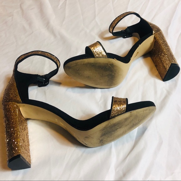 Mix No. 6 Open Toe Glitter Pumps Sz 10 - Picture 4 of 6